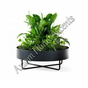 Modern Glossy Round <b>Ceramic</b> Planter <b>Pot</b> for Decorative Indoor Use in Living Room or Office by Axiom Home Accents - Product Image 6