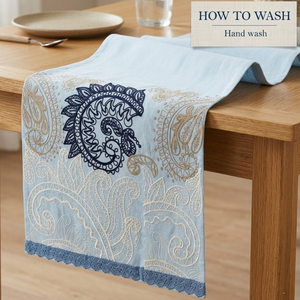 High Demand Elegant Printed <b>Table</b> <b>Runner</b> | Luxury Decorative <b>Table</b> Linen for <b>Dining</b> <b>Table</b> Home Decor | Factory Wholesale Price - Product Image 4