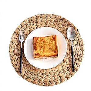 Mantel Redondo Tejido a Mano de Jacinto de Agua Orgánico, Estilo Bohemio, para Mesa de Comedor, Aislante, Antideslizante, Superventas - Product Image 1