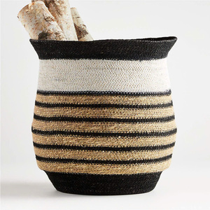 Sustainable Handmade Braided Basket Rustic Farmhouse Decor Decorative Braided Basket Eco Friendly Artisan Craft Modern Rustic - Product Image 1