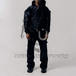Double Knee Cowhide Pants Black - Product Image 6