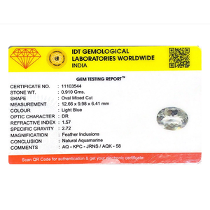 Loose 4.55 Carat Oval Cabochon Blue Topaz Gemstone for Fine Jewelry - Product Image 4