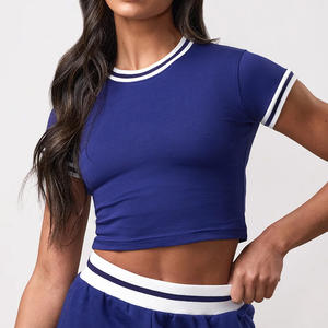 Camiseta de algodón para mujer, 240gsm, corte ajustado, estampado gráfico personalizado, ropa de verano de alta calidad - Product Image 6