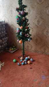 Sac de rangement pour sapin de Noël, housse rouge réutilisable pour la protection et le rangement des arbres artificiels - Product Image 6