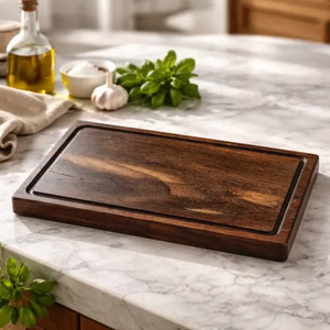 Tabla de Cortar Rectangular de Madera de Acacia, Ecológica, Apta para Lavavajillas, para Uso Doméstico y en Restaurantes - Product Image 3