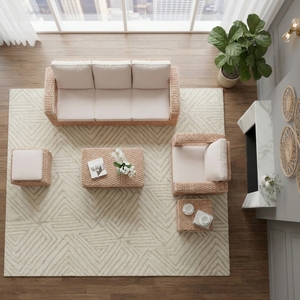 Sillón de Comedor Ergonómico de Ratán Natural Moderno, Tejido a Mano, con Cojín Suave y Funda Extraíble, Ecológico, Sostenible y Duradero - Product Image 3