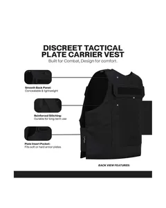 Discreet Lightweight Concealable Vest Waterproof Design Durable <b>Material</b> Comfortable Fit Adjustable Size 2XL Unisex Made USA - Product Image 3