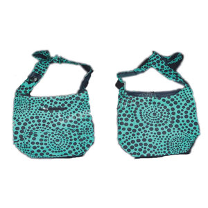 Sac fourre-tout en coton fait main pour femme, motif floral jaune, sac Jhola réutilisable et écologique pour le shopping - Product Image 3