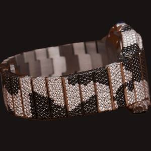 New Luxurious Black and White Moissanite Diamond <b>Square</b> Case With Auto Date Features Glass Dial Fashion Hip Hop <b>Man's</b> <b>Watch</b> - Product Image 4