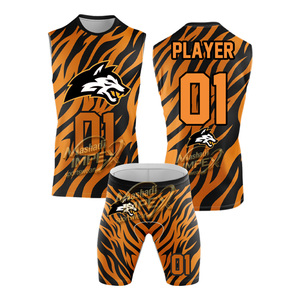 Custom Sublimated Tiger Stripe Sports Kit Set <b>Backpack</b> Player 01 Orange Black Unisex Athletic Wear Spandex/Polyester Breathable - Product Image 2