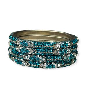 Brazaletes de Perlas de Imitación Metálicas Azules Geométricos Vintage, Elegantes para Bodas y Fiestas, Precio al por Mayor Premium - Product Image 2