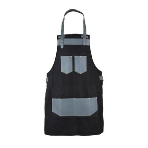 Chaleco de Trabajo de Lona de Alta Gama para Hostelería, con Logotipo Personalizado, Correas Ajustables de Cuero Genuino, para Bartenders, Barberos y Personal de Cafeterías - Product Image 1