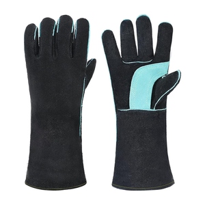 Gants de soudage en cuir de vachette pleine fleur pour la sécurité industrielle, résistants à la chaleur, doux et confortables, pour la lutte contre les incendies et le barbecue - Product Image 1