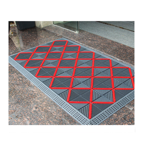 Paillasson d'extérieur assemblé, robuste, coupe-vent, antidérapant, avec drainage pour patio et garage - Product Image 1