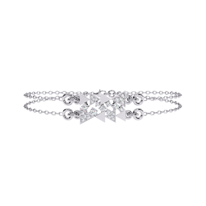 White Gold Diamond Bracelet With Triangle Cut Natural Diamonds GIA Certified Luxury Women's Everyday Wear Jewelry - Product Image 1