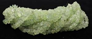 Perles de préhnite brute naturelle 6-7 MM, perles de pierres précieuses de préhnite lisse naturelle, 16 pouces, perles de préhnite brute verte - Product Image 6