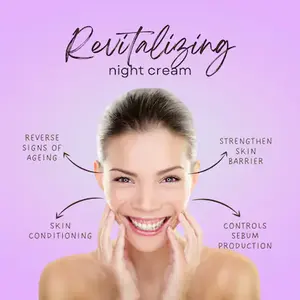 Crema de Noche Revitalizante Botánica con Aceite de Semilla de Zanahoria para Renovación y Reparación de la Piel, Marca Privada, OEM, ODM, Proveedor Mayorista - Product Image 3