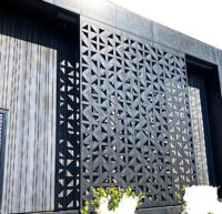 Impresionante malla de chapa de aluminio anodizado negro con acabado de espejo, perfecta para diseños arquitectónicos