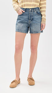 Shorts en jean droits à taille haute de style américain classique, pantalons décontractés pour femmes, vêtements d'été pour équipes professionnelles - Product Image 5