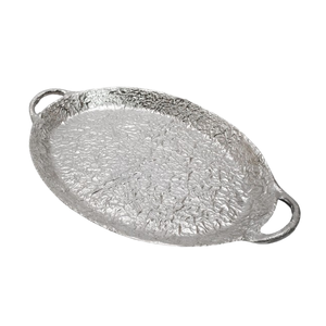 Elegant Quality Metal Serving Tray Hot Selling Metal Handle Home Decor Handmade Unique Design Nickel Plated Party Dining Tables - Product Image 6