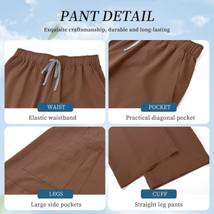 Tenues médicales unisexes en tissu polyester Dobby de haute qualité, ensembles d'uniformes pour hôpitaux, costumes de travail pour médecins et infirmières, vente en gros, logo personnalisé - Product Image 2