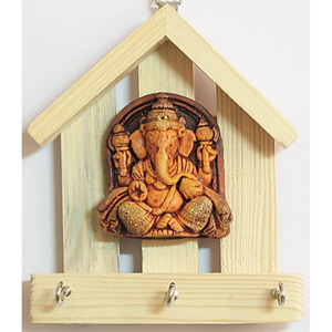 Adorno Colgante de Resina con Forma de Ganesha, Colgante de Madera Pintado a Mano, Gancho de Pared, Recuerdo Navideño, Decoración, Regalo - Product Image 1