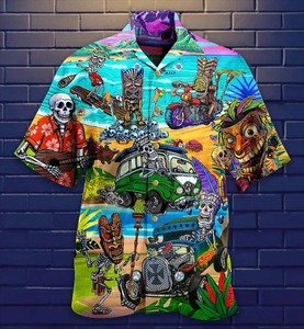 Chemise Hawaïenne Homme Grande Taille à Col Cubain et Manches Courtes, Motif Floral Samoa Tapa Fusion Polynésienne Personnalisé - Product Image 6
