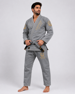 Brazilian jiu jitsu Kimono unisex Gray 100% Cotton Regular Fit Adult Martial Arts Wear Durable Embroidery Logo - Product Image 2