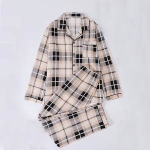 Nouvel ensemble de pyjama élégant à manches longues et à carreaux, coupe ample et confortable, idéal pour porter à la maison ou à l'extérieur - Product Image 1