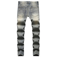 Jeans à jambe droite pour homme, coupe slim, vêtements décontractés, pantalon en mélange de coton durable, style confortable, automne-hiver