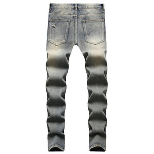 Jean droit pour homme, pantalon en denim classique, coupe décontractée, vêtement décontracté, pantalon en mélange de coton durable, style confortable pour tous les jours - Product Image 2