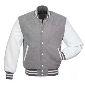Vestes varsity d'hiver pour hommes à prix de gros, manches en cuir, style Letterman - Product Image 1