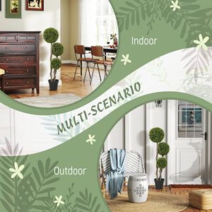 Albero di Ulivo Artificiale Verde Chiaro da 115 cm, Pianta Finta Decorativa in Vaso per Interni ed Esterni, Soggiorno - Product Image 5