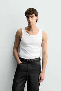 <b>Men's</b> <b>White</b> Ribbed Cotton Breathable Muscle Fit <b>Tank</b> <b>Top</b> Sleeveless OEM Custom Logo Wholesale - Product Image 3