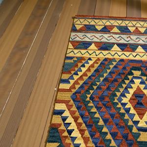 Alfombra Abstracta de Lana con Bucle, Hecha a Mano, Moderna, Ecológica, Intrincada, Multicolor y Texturizada - Product Image 5