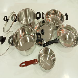 Ensemble de casseroles en acier inoxydable coréen de qualité export, durable, de qualité alimentaire, antirouille, lourd, moderne, fournisseur de cuisine, vente en gros, OEM - Product Image 1
