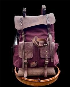 กระเป๋าเป้สะพายหลังหนังแท้ผ้าแคนวาส น้ำหนักเบา กันน้ำ สำหรับเดินทาง ใส่แล็ปท็อป ปิดซิป ปรับแต่งได้ตามต้องการ OEM LCB-0010 - Product Image 1