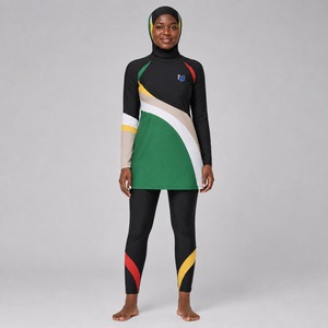 Modest Bikini Set Women's Long Sleeve UV Protection Swimwear Comfortable Beach <b>Bathing</b> Suit modest bikini set Casual Style - Product Image 1