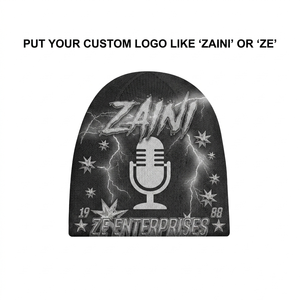 หมวกบีนนี่ ZAINI ZI-006 พรีเมียม 280 GSM ผลิตจากอะคริลิก 100% สำหรับทุกเพศ สวมใส่สบาย อุ่น เหมาะสำหรับฤดูหนาว สีดำ สไตล์สปอร์ต รับผลิตแบบ OEM - Product Image 2