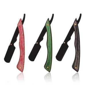 Rasoir de barbier professionnel pour hommes, rasoir droit à lame affûtée, rasage, toilettage, acier inoxydable, manche en bois avec logo personnalisé - Product Image 2