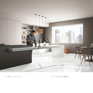 กระเบื้องปูพื้นพอร์ซเลนขัดเงาสีขาวฮิมายา Vistaar Statuario ขนาด 1200x1200 มม. (4x4 ฟุต) สำหรับภายในอาคาร กันลื่น ทนกรด รับประกัน 3 ปี - Product Image 2
