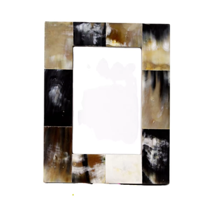 กรอบรูปโมเสกทำมือแนวตั้งฝังลายเขาสัตว์ธรรมชาติ ของตกแต่งบ้านสุดหรู ของขวัญสำหรับวางบนโต๊ะ - Product Image 1