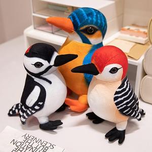 <b>Customized</b> Realistic Woodpecker Plush Toy Bird <b>Doll</b> with PP Cotton Filling for Home Living Room Display Boy's Soothing Baby <b>Doll</b> - Product Image 1