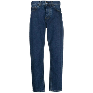 Nouveau style – Jean en denim pour homme, coupe droite, taille mi-haute, en coton tissé respirant, délavé clair, avec logo personnalisé, confortable et décontracté - Product Image 3