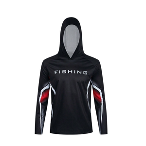 Hoodie de pêche personnalisé imprimé, séchage rapide, protection UV, manches longues, performance, sublimation, vêtements de pêche pour hommes - Product Image 1