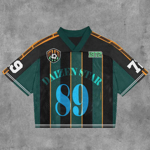 Camiseta de Fútbol Ligera de Malla Transpirable de Secado Rápido, Manga Corta, Estampada, Ropa de Entrenamiento de Fútbol, Diseño Personalizado - Product Image 1