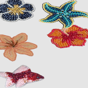 Patchs brodés faits main avec des perles de rocaille, design tendance, pour vestes et vêtements - Product Image 6