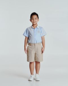 Vêtements pour enfants Ensembles de vêtements pour garçons Oxford 100% Coton Tissu rayé Haute Qualité 2 Pièces Chemise Et Pantalon Court-Jun Ensemble - Product Image 2