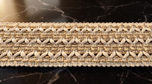 Cinta de encaje ancha de mezcla de algodón y yute con diseño floral calado para decoración del hogar y textiles decorativos - Product Image 6