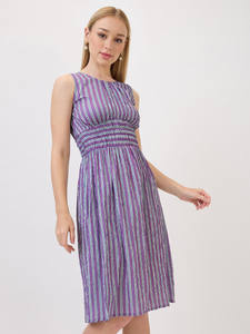 Vestido Midi con Estampado Floral para Mujer Unity Luxure, Tela Georgette, Dobladillo Acampanado, Formal, Cintura Natural, Transpirable, Ecológico - Product Image 4